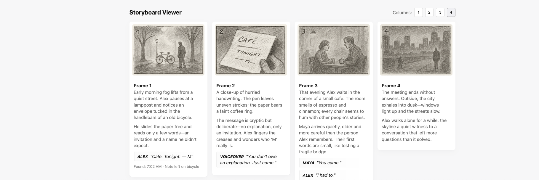 Storyboard fremviser